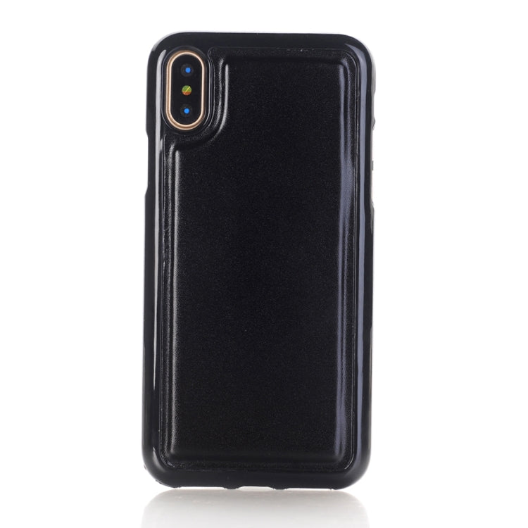 For iPhone X / XS 2 in 1 PU Leather 3-layer Horizontal Flip Protective Case with Card Slots & Wallet