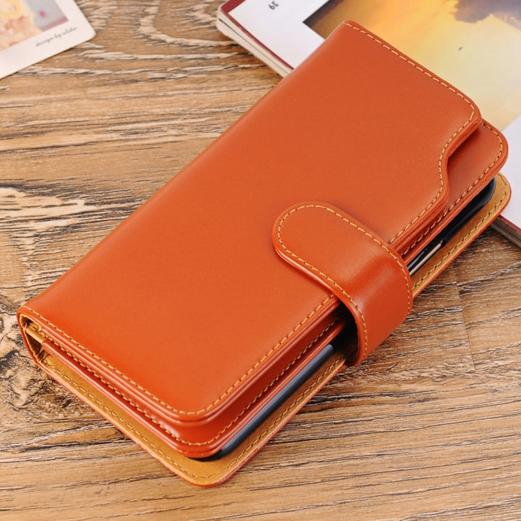 For iPhone X / XS 2 in 1 PU Leather 3-layer Horizontal Flip Protective Case with Card Slots & Wallet