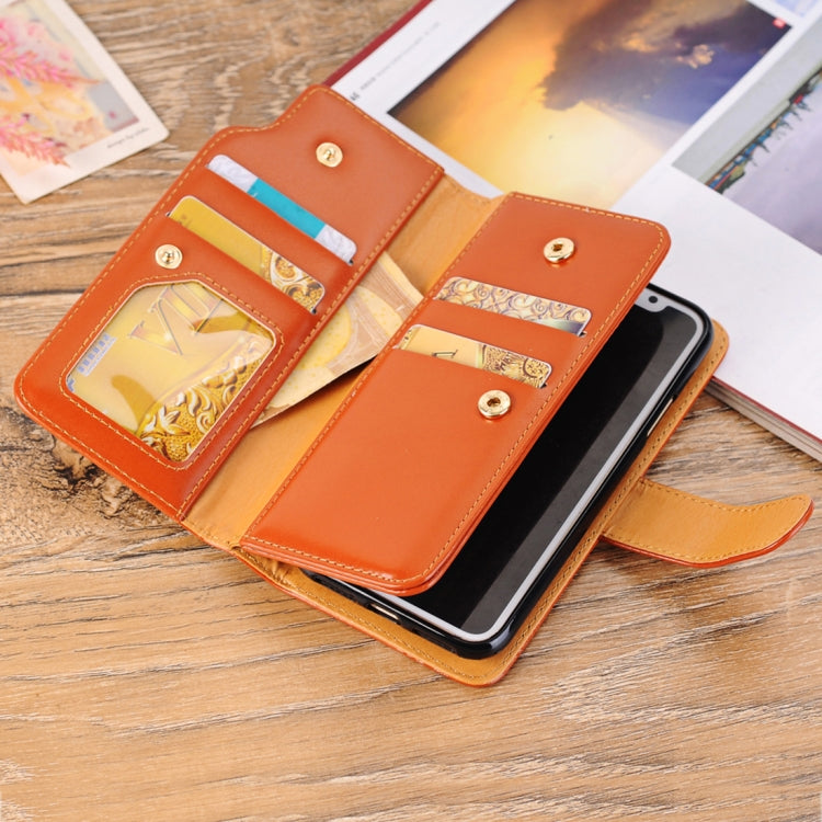 For iPhone X / XS 2 in 1 PU Leather 3-layer Horizontal Flip Protective Case with Card Slots & Wallet