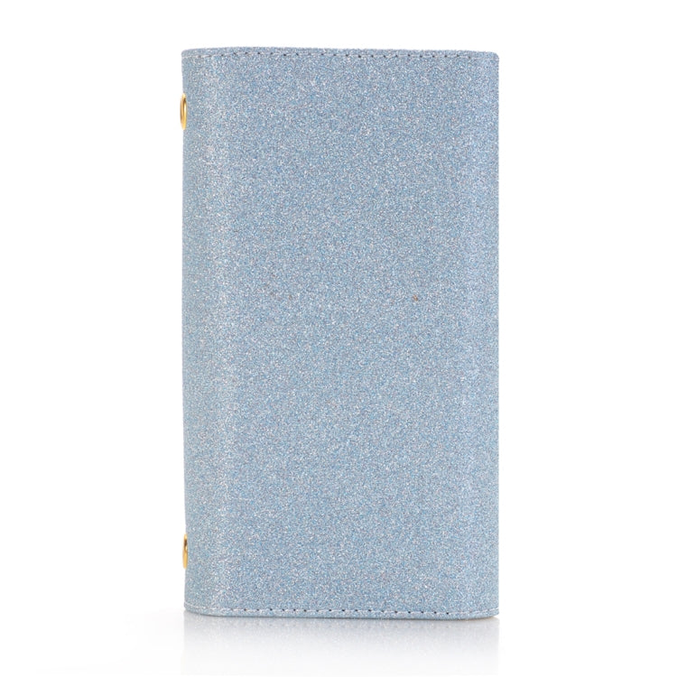 For iPhone X / XS Glitter Powder Frosted Shoulder Bag Horizontal Flip Leather Case Cover with Card Slots