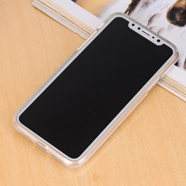 For iPhone X / XS Glitter Powder Frosted Shoulder Bag Horizontal Flip Leather Case Cover with Card Slots