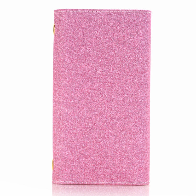 For iPhone X / XS Glitter Powder Frosted Shoulder Bag Horizontal Flip Leather Case Cover with Card Slots
