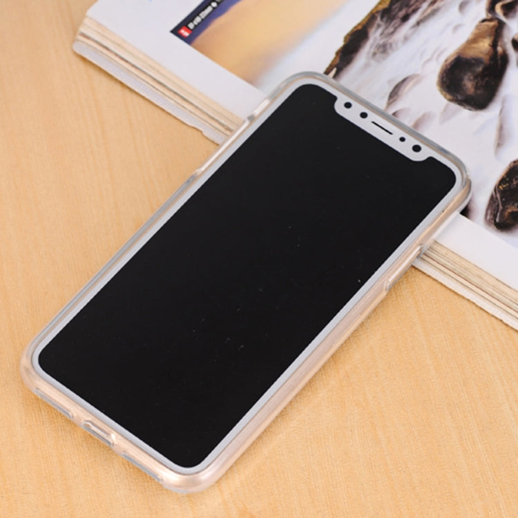 For iPhone X / XS Glitter Powder Frosted Shoulder Bag Horizontal Flip Leather Case Cover with Card Slots