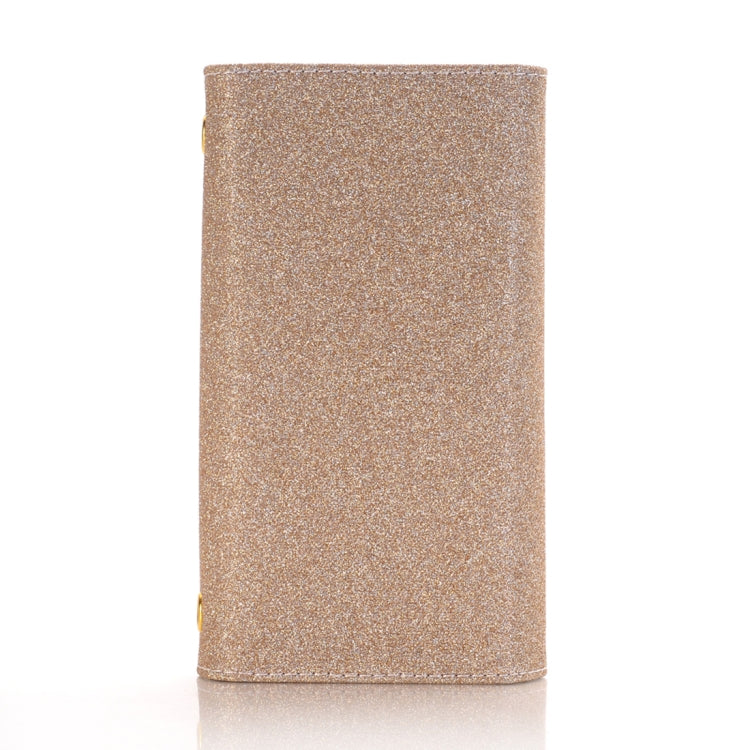 For iPhone X / XS Glitter Powder Frosted Shoulder Bag Horizontal Flip Leather Case Cover with Card Slots