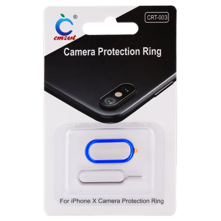 For iPhone X Rear Camera Lens Protection Ring Cover with Tray Eject Tool Needle