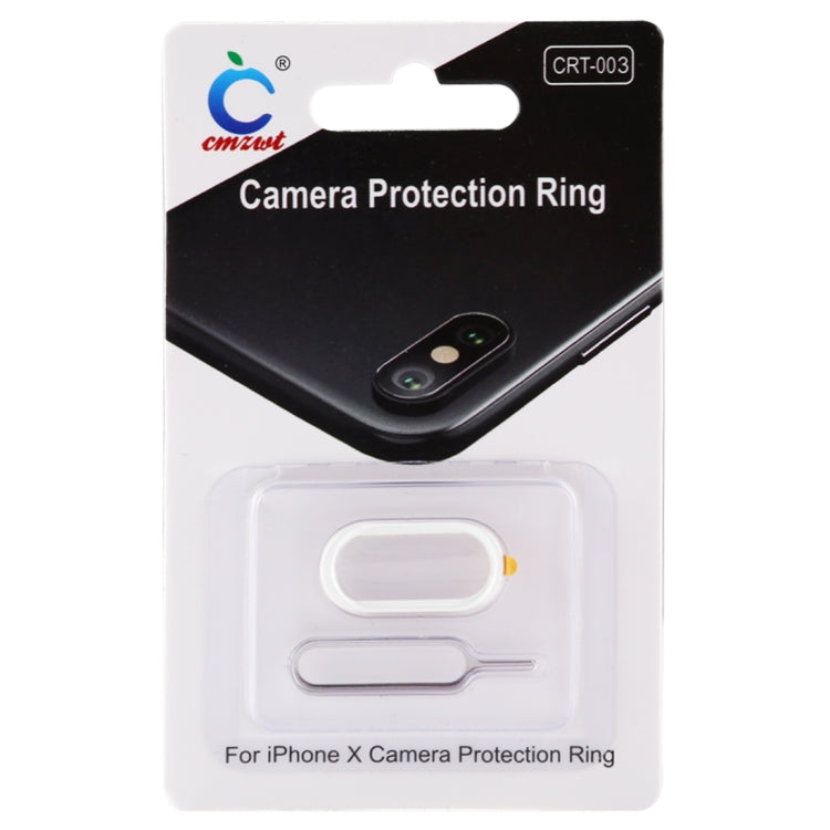 For iPhone X Rear Camera Lens Protection Ring Cover with Tray Eject Tool Needle
