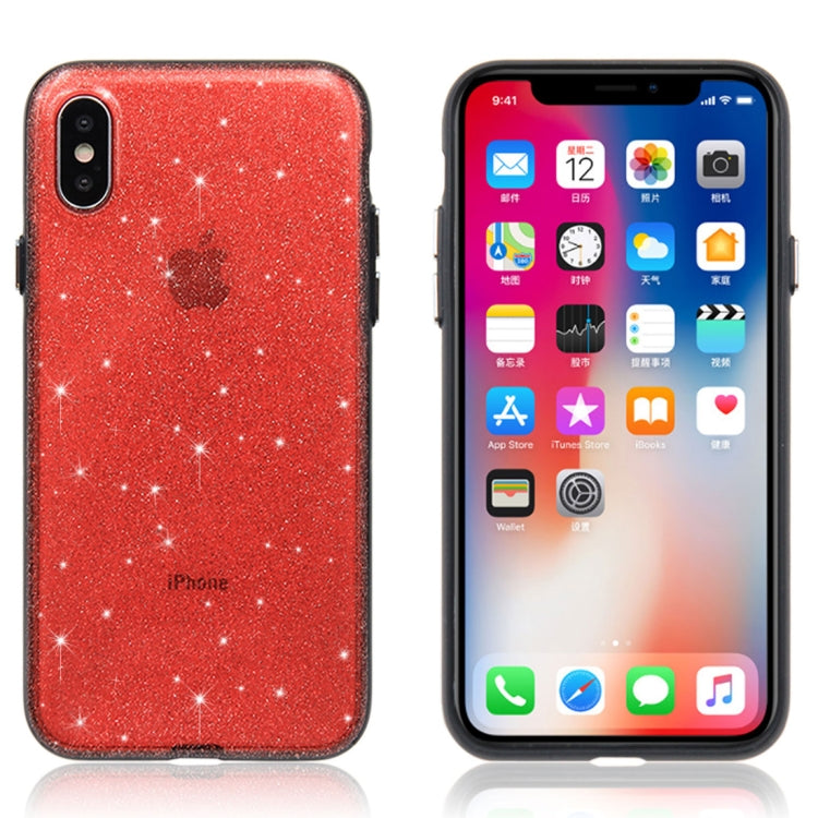 For iPhone X / XS Shimmering Powder PC Protective Back Cover Hard Case