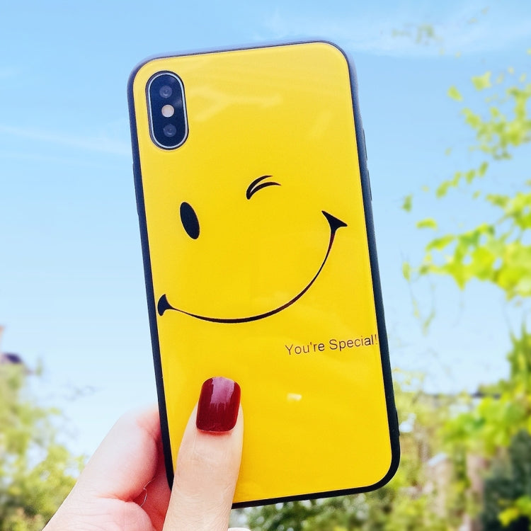 For iPhone X / XS Yellow Smile Pattern Case