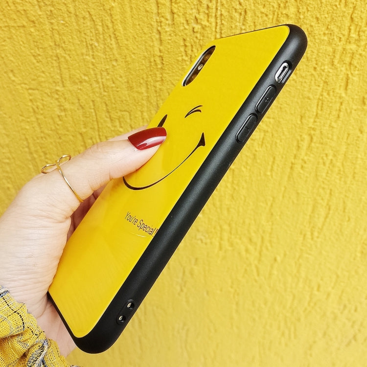 For iPhone X / XS Yellow Smile Pattern Case