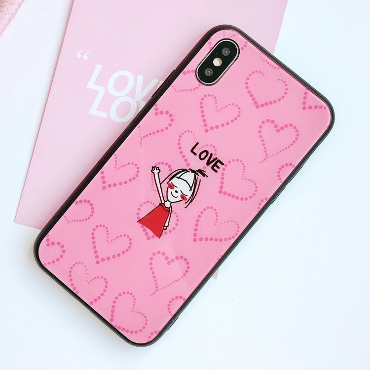 For iPhone X / XS Sweet Girl Pattern Case