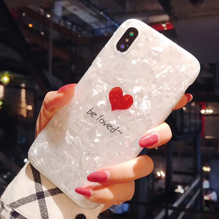 For iPhone X / XS Shell Heart Pattern Case