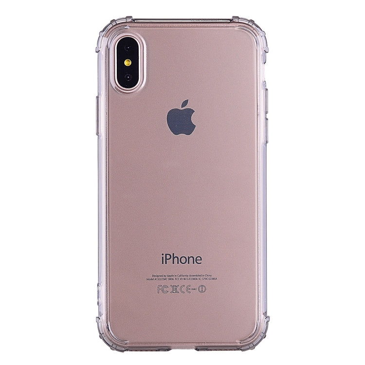 For iPhone X / XS Simple Style TPU Hockproof Protective Cover Case(Grey)