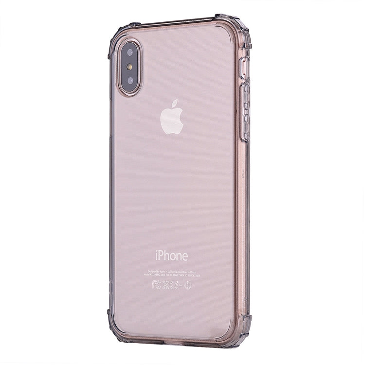 For iPhone X / XS Simple Style TPU Hockproof Protective Cover Case(Grey)