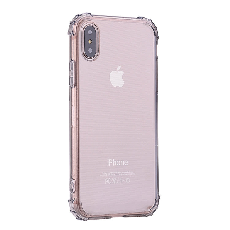 For iPhone X / XS Simple Style TPU Hockproof Protective Cover Case(Grey)