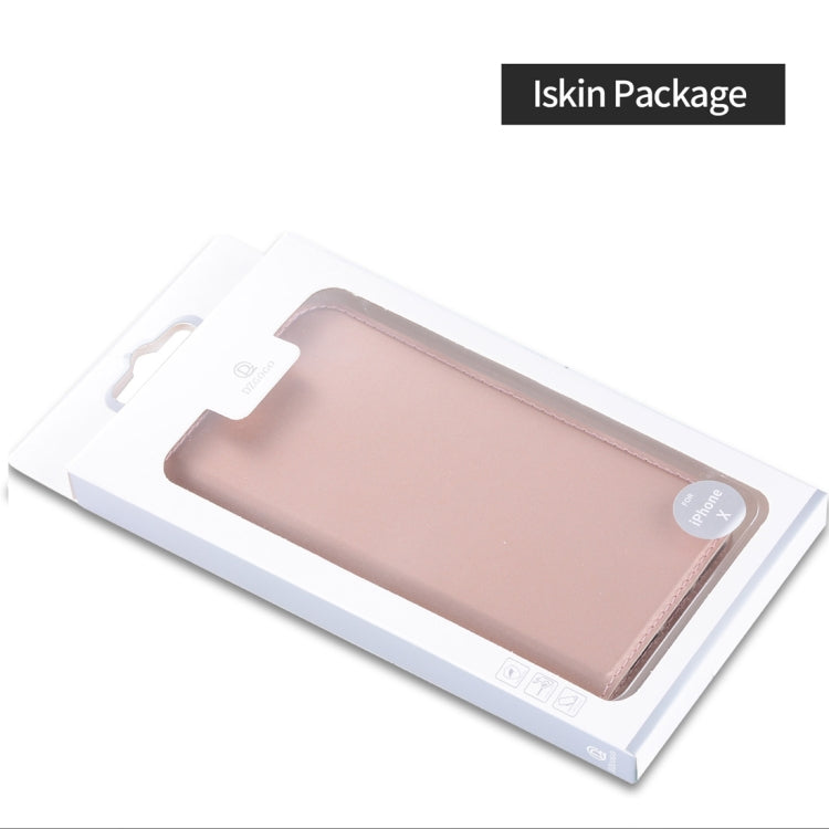 For iPhone X / XS DZGOGO ISKIN Series Slight Frosted PU+ TPU  Case