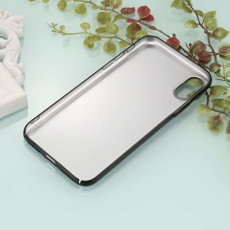 For iPhone X / XS Fully Wrapped Drop-proof Electroplating PC Protective Case Back Cover