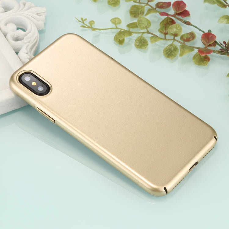 For iPhone X / XS Fully Wrapped Drop-proof Electroplating PC Protective Case Back Cover
