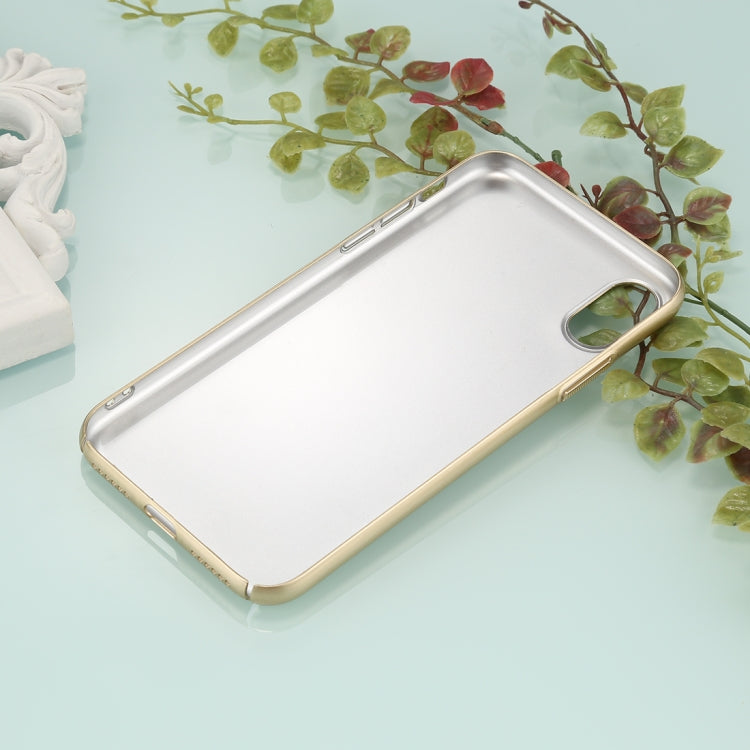 For iPhone X / XS Fully Wrapped Drop-proof Electroplating PC Protective Case Back Cover
