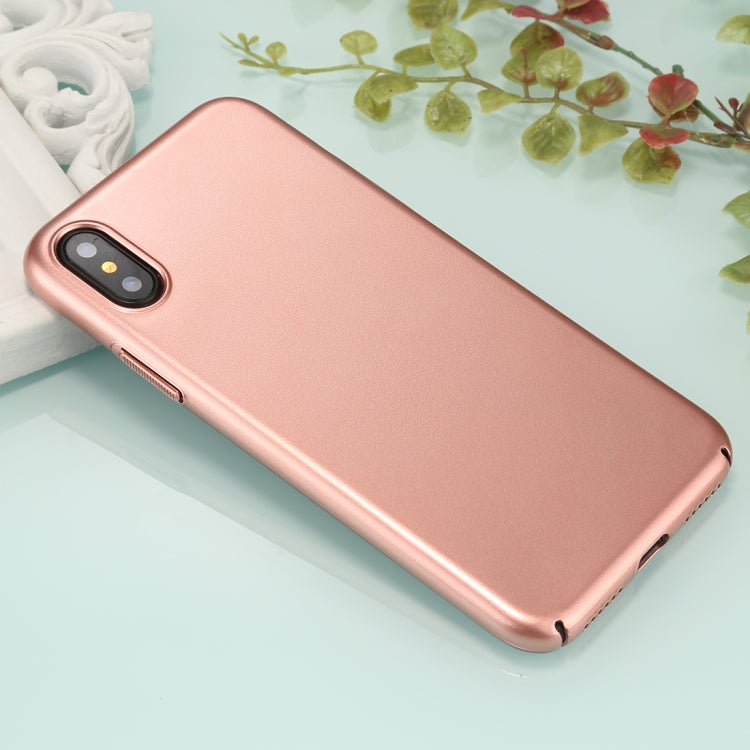 For iPhone X / XS Fully Wrapped Drop-proof Electroplating PC Protective Case Back Cover