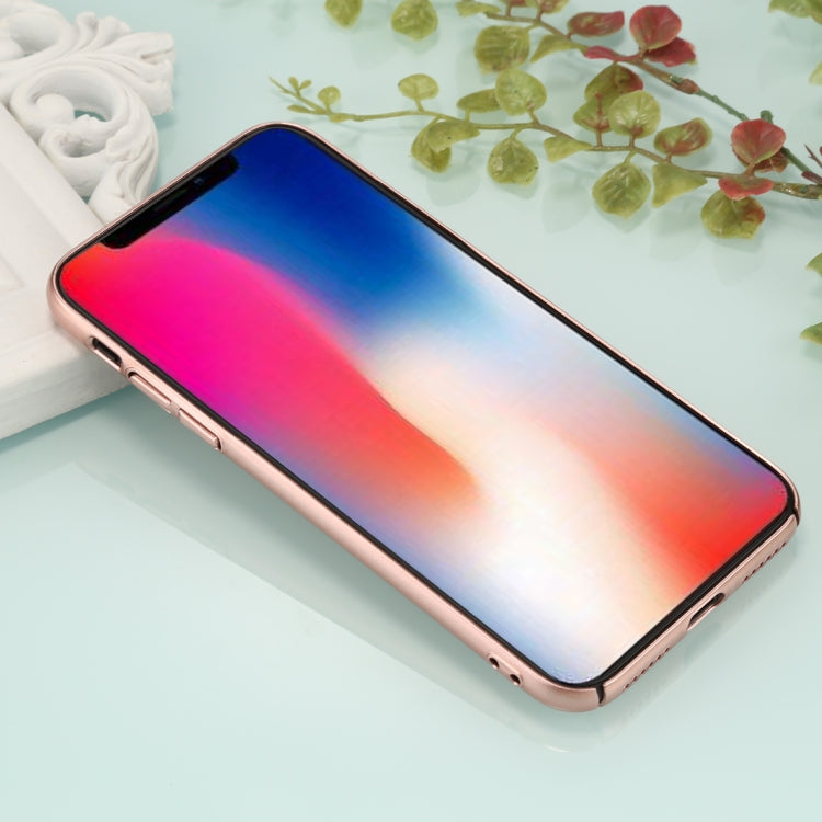 For iPhone X / XS Fully Wrapped Drop-proof Electroplating PC Protective Case Back Cover