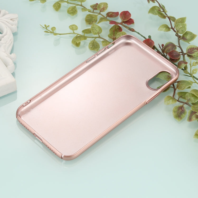 For iPhone X / XS Fully Wrapped Drop-proof Electroplating PC Protective Case Back Cover