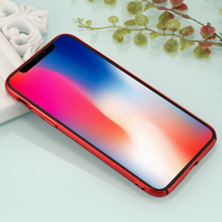 For iPhone X / XS Fully Wrapped Drop-proof Electroplating PC Protective Case Back Cover