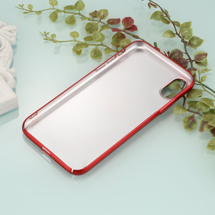 For iPhone X / XS Fully Wrapped Drop-proof Electroplating PC Protective Case Back Cover