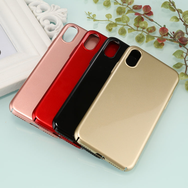 For iPhone X / XS Fully Wrapped Drop-proof Electroplating PC Protective Case Back Cover