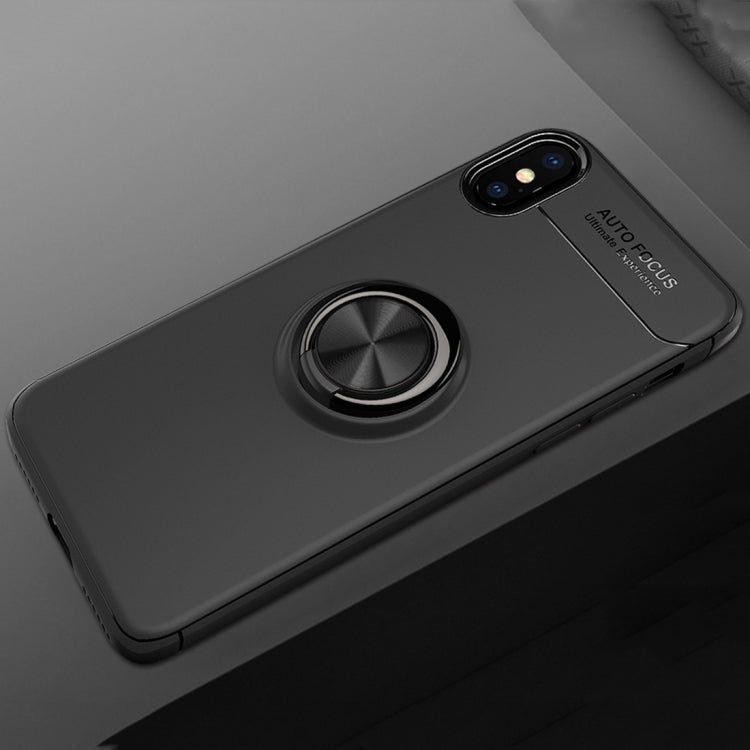 For iPhone X / XS Metal Ring Holder 360 Degree Rotating TPU Case