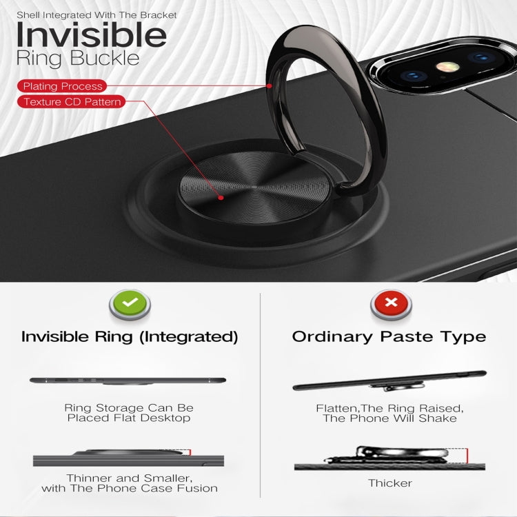 For iPhone X / XS Metal Ring Holder 360 Degree Rotating TPU Case