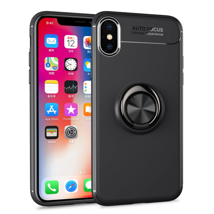 For iPhone X / XS Metal Ring Holder 360 Degree Rotating TPU Case