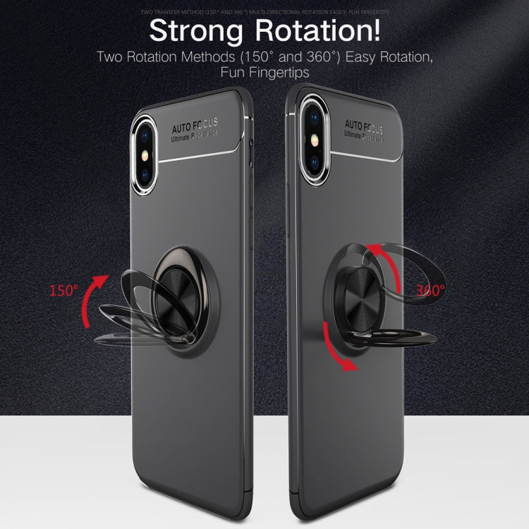 For iPhone X / XS Metal Ring Holder 360 Degree Rotating TPU Case