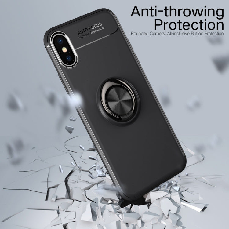 For iPhone X / XS Metal Ring Holder 360 Degree Rotating TPU Case