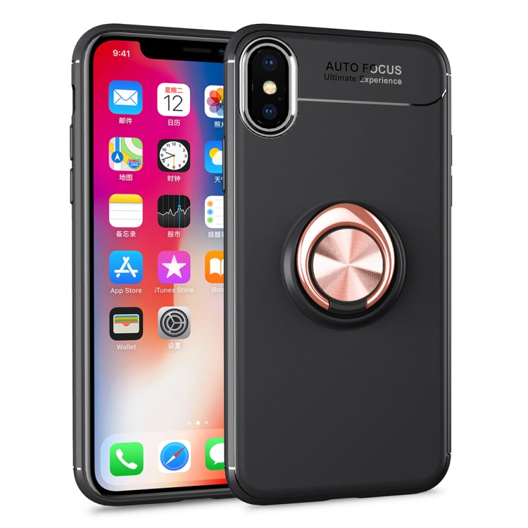 For iPhone X / XS Metal Ring Holder 360 Degree Rotating TPU Case