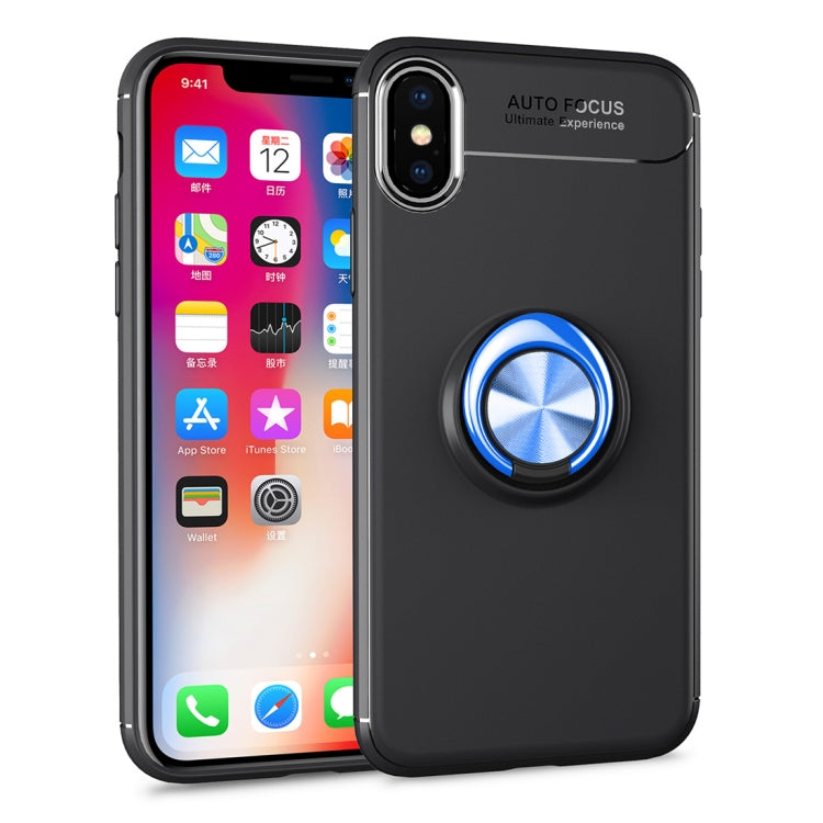 For iPhone X / XS Metal Ring Holder 360 Degree Rotating TPU Case