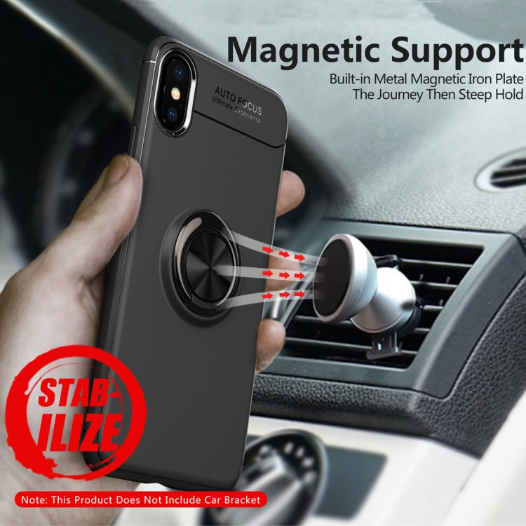 For iPhone X / XS Metal Ring Holder 360 Degree Rotating TPU Case