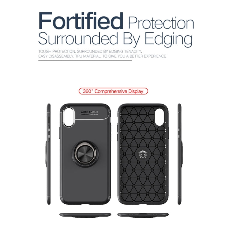 For iPhone X / XS Metal Ring Holder 360 Degree Rotating TPU Case