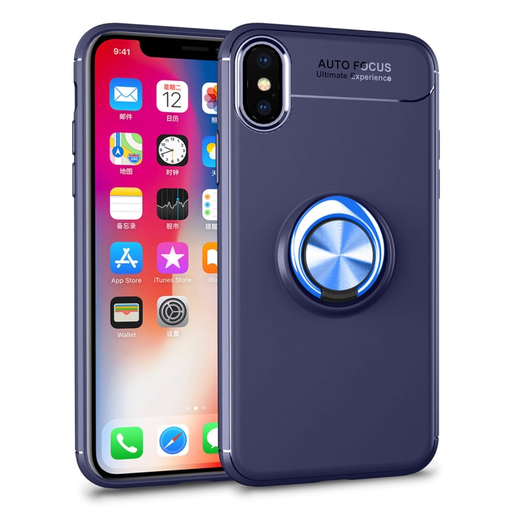 For iPhone X / XS Metal Ring Holder 360 Degree Rotating TPU Case