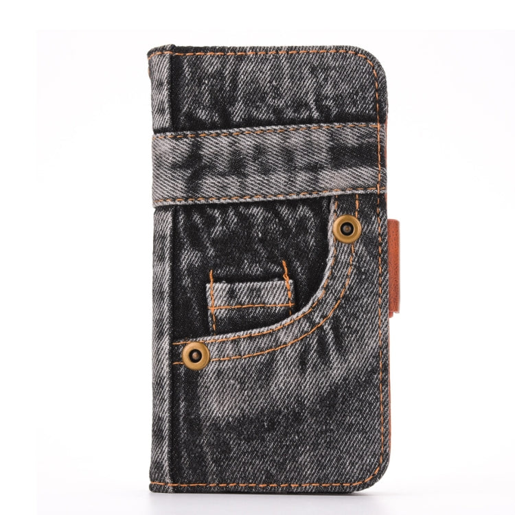 For iPhone X / XS Denim Texture TPU + PU Horizontal Flip Leather Case with Holder & Card Slots & Wallet