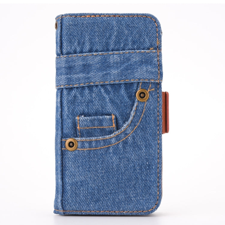For iPhone X / XS Denim Texture TPU + PU Horizontal Flip Leather Case with Holder & Card Slots & Wallet
