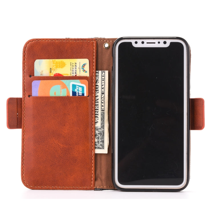 For iPhone X / XS Denim Texture TPU + PU Horizontal Flip Leather Case with Holder & Card Slots & Wallet