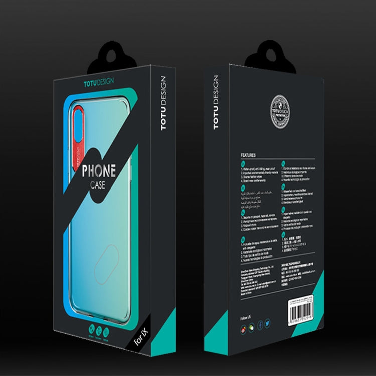 For iPhone X / XS TOTUDESIGN  Clear Crystal Series Transparent PC Protective Case