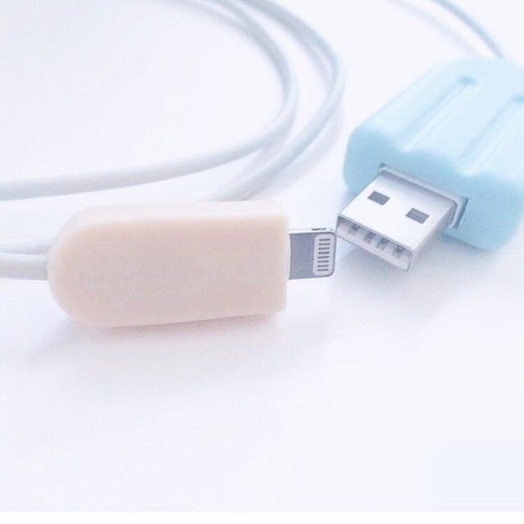 Data Sync Charge Cable Snow Cake Protective Cover for iPhone X / 6 / 7 / 8, Random Color Delivery