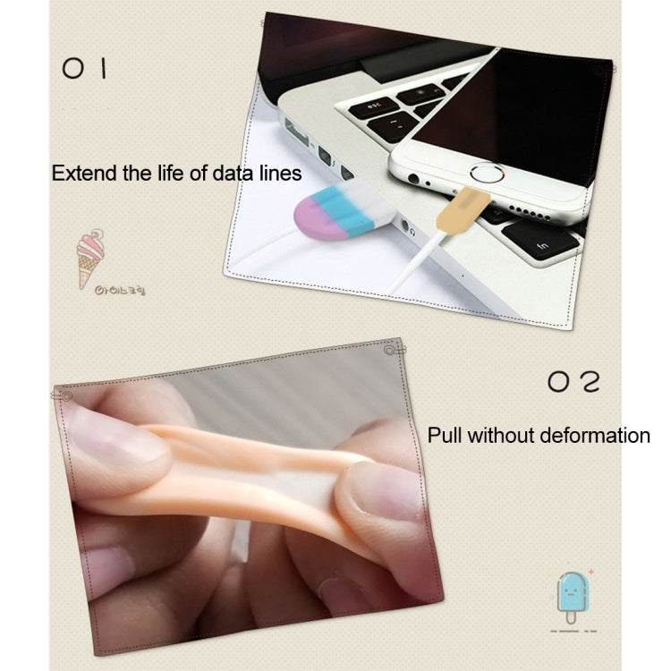 Data Sync Charge Cable Snow Cake Protective Cover for iPhone X / 6 / 7 / 8, Random Color Delivery