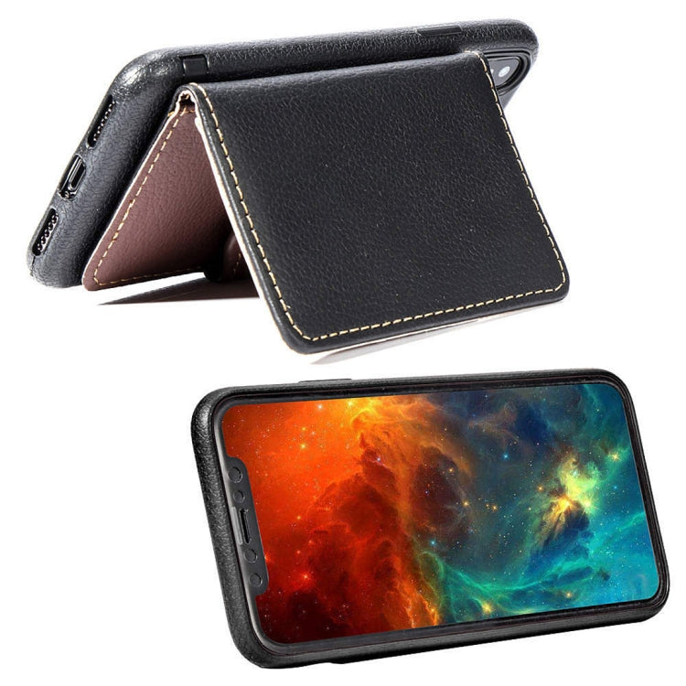 For iPhone X / XS Leaf Style Magnetic Leather Case  with Holder & Card Slots & Wallet & Photo Frame