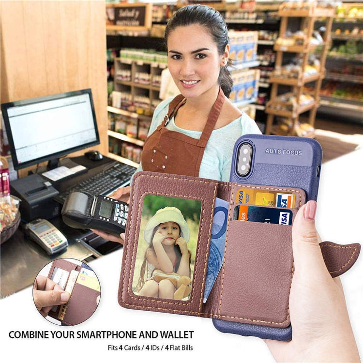 For iPhone X / XS Leaf Style Magnetic Leather Case  with Holder & Card Slots & Wallet & Photo Frame