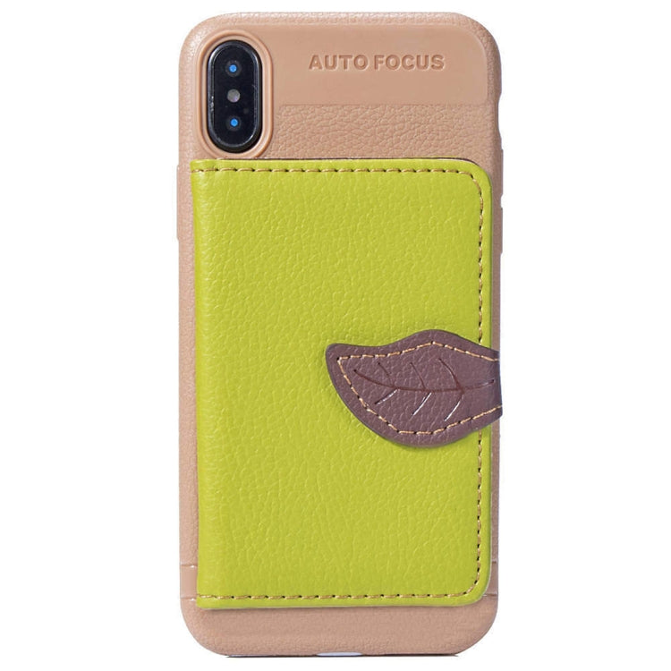 For iPhone X / XS Leaf Style Magnetic Leather Case  with Holder & Card Slots & Wallet & Photo Frame