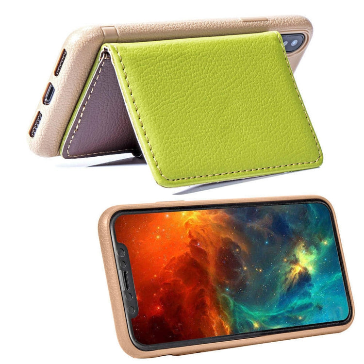 For iPhone X / XS Leaf Style Magnetic Leather Case  with Holder & Card Slots & Wallet & Photo Frame