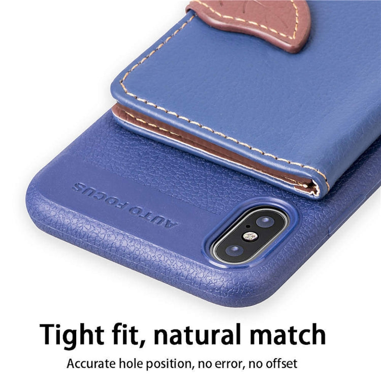 For iPhone X / XS Leaf Style Magnetic Leather Case  with Holder & Card Slots & Wallet & Photo Frame
