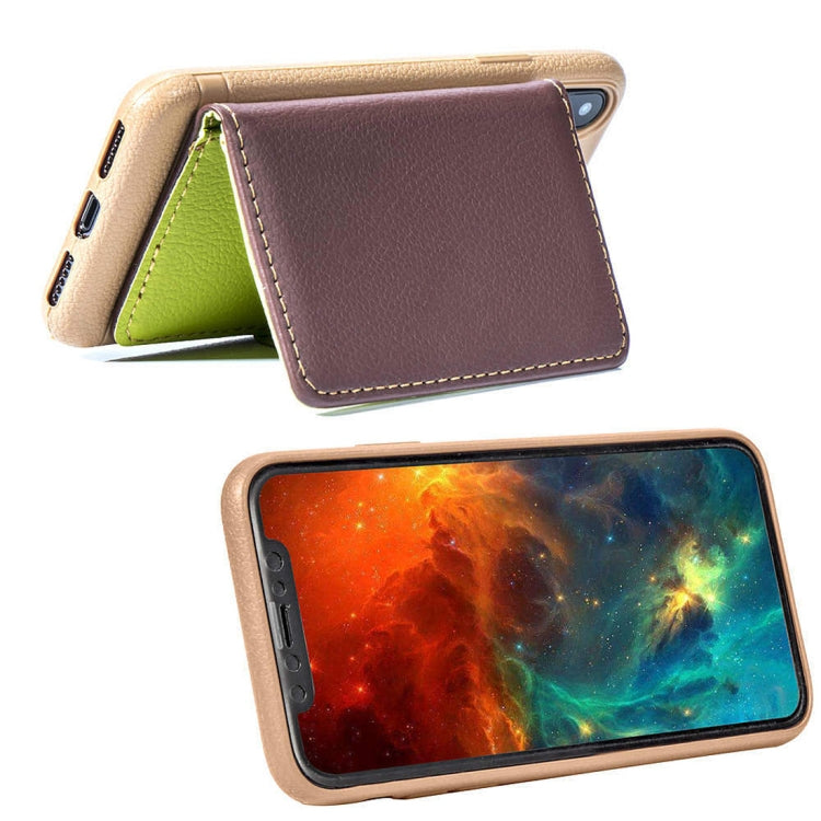 For iPhone X / XS Leaf Style Magnetic Leather Case  with Holder & Card Slots & Wallet & Photo Frame